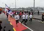 Mit der Fahne an den Luzerner Marathon